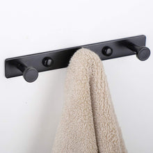 Load image into Gallery viewer, Try mellewell 2 pcs hook rail robe towel coat hooks bag hanger and bathroom kitchen accessories stainless steel black hr8021 3 2