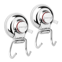 Load image into Gallery viewer, Discover the best jinruche suction cup hooks strong stainless steel hooks for kitchen bathroom towel robe shower bath coat removable hooks for flat smooth wall surface never rust stainless steel 2 pack