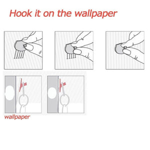 Top rated hotlistor reusable multipurpose wall hook white 5pcs 10pcs decorative pin stick hooks office partition panel hanger home kitchen 10 hooks