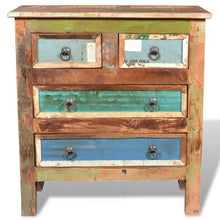Load image into Gallery viewer, Best festnight buffet sideboard with 4 storage drawers reclaimed wood storage cabinet handmade for living room kitchen bedroom home furniture 26 x 12 x 28