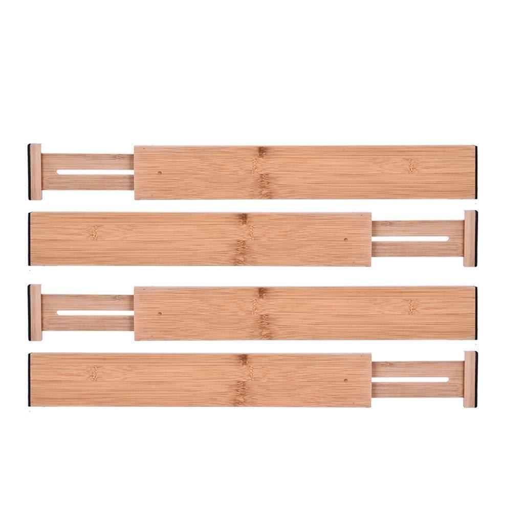 Online shopping lebeauty drawer dividers bamboo kitchen organizers spring adjustable expendable best for kitchen dresser bedroom baby drawer bathroom and desk beige set of 4