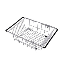 Load image into Gallery viewer, Try yc electronics retractable stainless steel kitchen shelf vegetables basin dish rack fruit vegetable basket drain basket kitchen sink