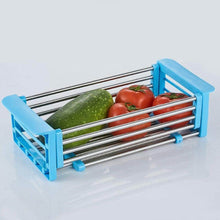 Load image into Gallery viewer, Order now yan junau kitchen racks stainless steel retractable sink drain rack dish rack kitchen supplies color blue