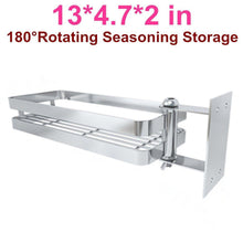Load image into Gallery viewer, Results ming hong tang 180 rotatable stainless steel kitchen storage collecter for seasoning no drill to install detachable to wash