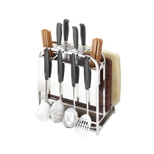 Load image into Gallery viewer, Related wxl stainless steel kitchen shelf cutting board kitchen knife kitchen utensils storage shelf multi function knife holder wxlv