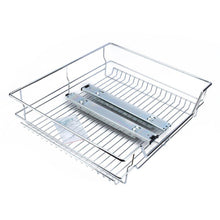Load image into Gallery viewer, Explore gototop kitchen sliding cabinet organizer pull out chrome wire storage basket drawer for kitchen cabinets cupboards 20 3 17 35 3