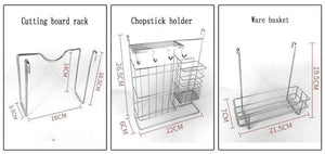 The best dqmsb kitchen racks 304 stainless steel dish rack sink drain rack kitchen supplies storage rack dishes shelf knife rack drying rack