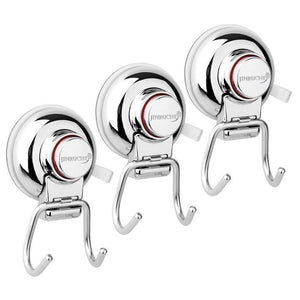 Top jinruche suction cup hooks strong stainless steel hooks for kitchen bathroom towel robe shower bath coat removable hooks for flat smooth wall surface never rust stainless steel 3 pack
