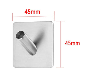 Top karcy 2pcs 304 stainless steel waterproof wall mounted 3m self adhesive hook for bathroom living room kitchen