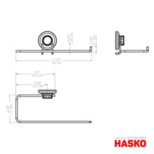 Load image into Gallery viewer, Heavy duty hasko accessories suction cup paper towel holder chrome plated stainless steel bar for bathroom kitchen chrome