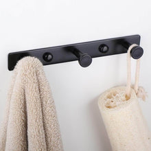 Load image into Gallery viewer, Shop here mellewell 2 pcs hook rail robe towel coat hooks bag hanger and bathroom kitchen accessories stainless steel black hr8021 3 2