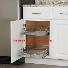 Load image into Gallery viewer, Shop for evergohome roll out kitchen cabinet organizer adjustable chrome pull out cabinet organizer heavy duty side mount single sliding shelf suitable for 20 inches wide kitchen cabinet external