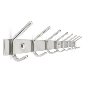Best coat rack hooks durable stainless steel organizer rack with solid steel construction perfect for towels robes clothes for bathroom kitchen garage 8 hooks