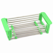 Load image into Gallery viewer, Purchase yan junau kitchen racks stainless steel retractable sink drain rack dish rack kitchen supplies color green