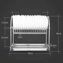 Load image into Gallery viewer, Home lpz stainless steel racks kitchen supplies tableware storage box storage rack kitchen sink drain dish rack rack lpzv size l52cmw26 4cmh46cm