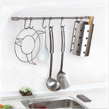 Load image into Gallery viewer, Save on pan pot hanger hooks rack ulifestar wall mout stainless steel kitchen utensil organizer storage lid holder rest 15rail rod with 7 hanging hooks