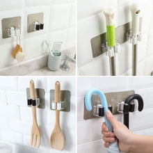 Load image into Gallery viewer, Buy yotako broom mop holder 8 pcs mop and broom hanger self adhesive wall mount storage rack storage and organization for your home kitchen and wardrobe