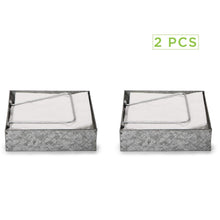 Load image into Gallery viewer, Save on mind reader galvanized 2 pack flat storage organizer with pivoted arm counter top napkin holder kitchen brunch picnics silver one size 2napgalv sil