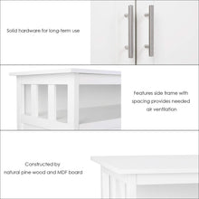 Load image into Gallery viewer, Shop for homfa kitchen sideboard storage cabinet large dining buffet server cupboard cabinet console table with display shelf and double doors white