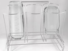 Load image into Gallery viewer, Budget bottle drainer drying rack for 6 large water bottles mason jars cutting boards plastic bags fits most beer bottles glass water bottles wine plastic stainless steel bottles countertop kitchen baby