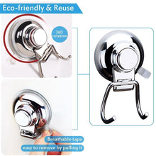 Load image into Gallery viewer, Get bathroom hook towel hooks bathroom hook with suction cup hook holder removable shower kitchen hooks hanger stainless steel heavy duty wall hooks for towel robe home kitchen bathroom 2 pack