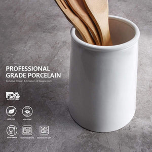 Exclusive sweese 3608 porcelain utensil holder for kitchen white
