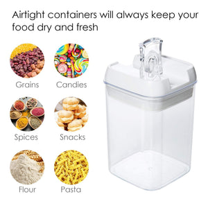 Shop here airtight food storage containers vtopmart 7 pieces bpa free plastic cereal containers with easy lock lids for kitchen pantry organization and storage include 24 free chalkboard labels and 1 marker