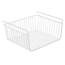 Load image into Gallery viewer, Best mdesign household metal under shelf hanging storage bin basket with open front for organizing kitchen cabinets cupboards pantries shelves large 4 pack white