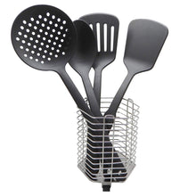 Load image into Gallery viewer, Kitchen bignay stainless steel kitchen utensil holder caddy holder brushed stainless steel cookware cutlery utensil holder pack of 3
