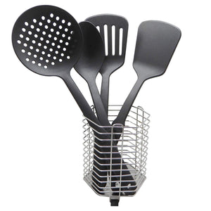 Kitchen bignay stainless steel kitchen utensil holder caddy holder brushed stainless steel cookware cutlery utensil holder pack of 3