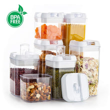 Load image into Gallery viewer, Shop for airtight food storage containers vtopmart 7 pieces bpa free plastic cereal containers with easy lock lids for kitchen pantry organization and storage include 24 free chalkboard labels and 1 marker