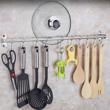 Load image into Gallery viewer, Select nice lzttyee stainless steel pot pan rack wall mounted lid holder organizer multifunctional kitchen utensils 10 hooks