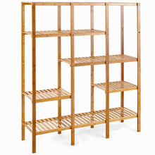 Load image into Gallery viewer, Kitchen autentico 5 tiers design multifunctional bamboo shelf storage organizer plant rack display stand solid construction waterproof moistureproof perfect for bathroom balcony kitchen indoor outdoor use