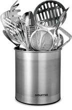 Load image into Gallery viewer, Try gourmia gch9345 rotating kitchen utensil holder spinning stainless steel organizer to store cooking and serving tools dishwasher safe non slip bottom use as caddy