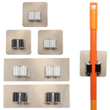 Load image into Gallery viewer, Best seller  yotako broom mop holder 8 pcs mop and broom hanger self adhesive wall mount storage rack storage and organization for your home kitchen and wardrobe