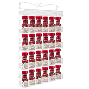 Related spice rack hanging wall mounted spice rack organizer shelf for pantry kitchen cabinet door 5 tier white