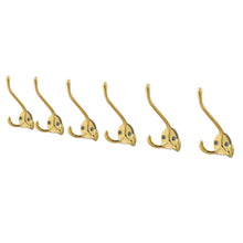 Load image into Gallery viewer, Best seller  webi 6 set bling triple coat hanger hat rack bath towel clothes key hook rail garment holder wall mounted entryway kitchen home office garage organizer storage gold zinc alloy