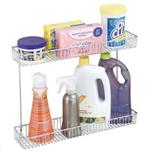 Load image into Gallery viewer, Select nice interdesign classico metal 2 tier shelf under sink organizer for kitchen bathroom cabinets 16 75 x 4 25 x 13 chrome