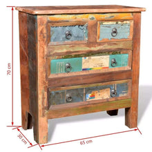 Load image into Gallery viewer, Amazon festnight buffet sideboard with 4 storage drawers reclaimed wood storage cabinet handmade for living room kitchen bedroom home furniture 26 x 12 x 28