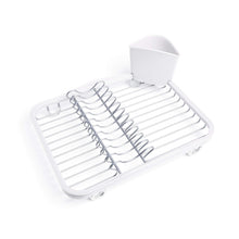 Load image into Gallery viewer, Exclusive umbra sinkin dish drying rack dish drainer kitchen sink caddy with removable cutlery holder fits in sink or on countertop white