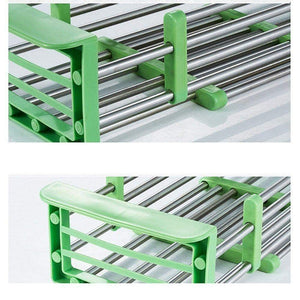 Related yan junau kitchen racks stainless steel retractable sink drain rack dish rack kitchen supplies color green