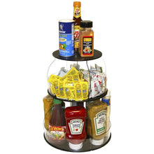 Load image into Gallery viewer, Try kitchen organizer that spins for easy access only 12 of counter space all your used daily items at your fingertips bonus clear sides keep it in proudly made in the usa