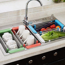 Load image into Gallery viewer, Products yan junau kitchen racks stainless steel retractable sink drain rack dish rack kitchen supplies color green
