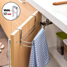 Load image into Gallery viewer, Organize with paper towel holder aiduy hanging paper towel holder under cabinet paper towel rack hanger over the door kitchen roll holder stainless steel