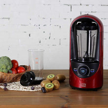 Load image into Gallery viewer, Try pado haf hb310 red ozen 310 countertop kitchen blender for nutrient rich blending plus extra vacuum storage container red