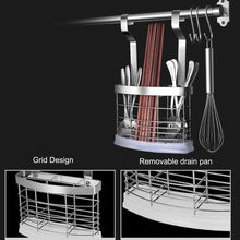 Load image into Gallery viewer, Kitchen 304 stainless steel kitchen shelves wall hanging turret 3 layer spice jars organizer foldable dish drying rack kitchen utensils holder