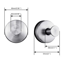 Load image into Gallery viewer, Products jomola 2pcs bathroom towel hook suction cup holder utility shower hooks hanger for towel storage kitchen utensil stainless steel vacuum suction cup hooks brushed finish
