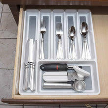 Load image into Gallery viewer, Best seller  silverware drawer organizer with six sections and nonslip tray flatware utensil cutlery kitchen divider by lavish home also for desk and office