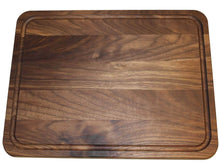 Load image into Gallery viewer, Order now extra large reversible walnut wood cutting board by shorz 17 x 13 x 1 inch made in usa from american black walnut hardwood boards keep knives sharp juice groove keeps kitchen countertop clean