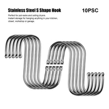 Load image into Gallery viewer, Latest s shaped hook aozbz 20 pack stainless steel heavy duty round s shaped hooks hangers for kitchen bathroom bedroom and office